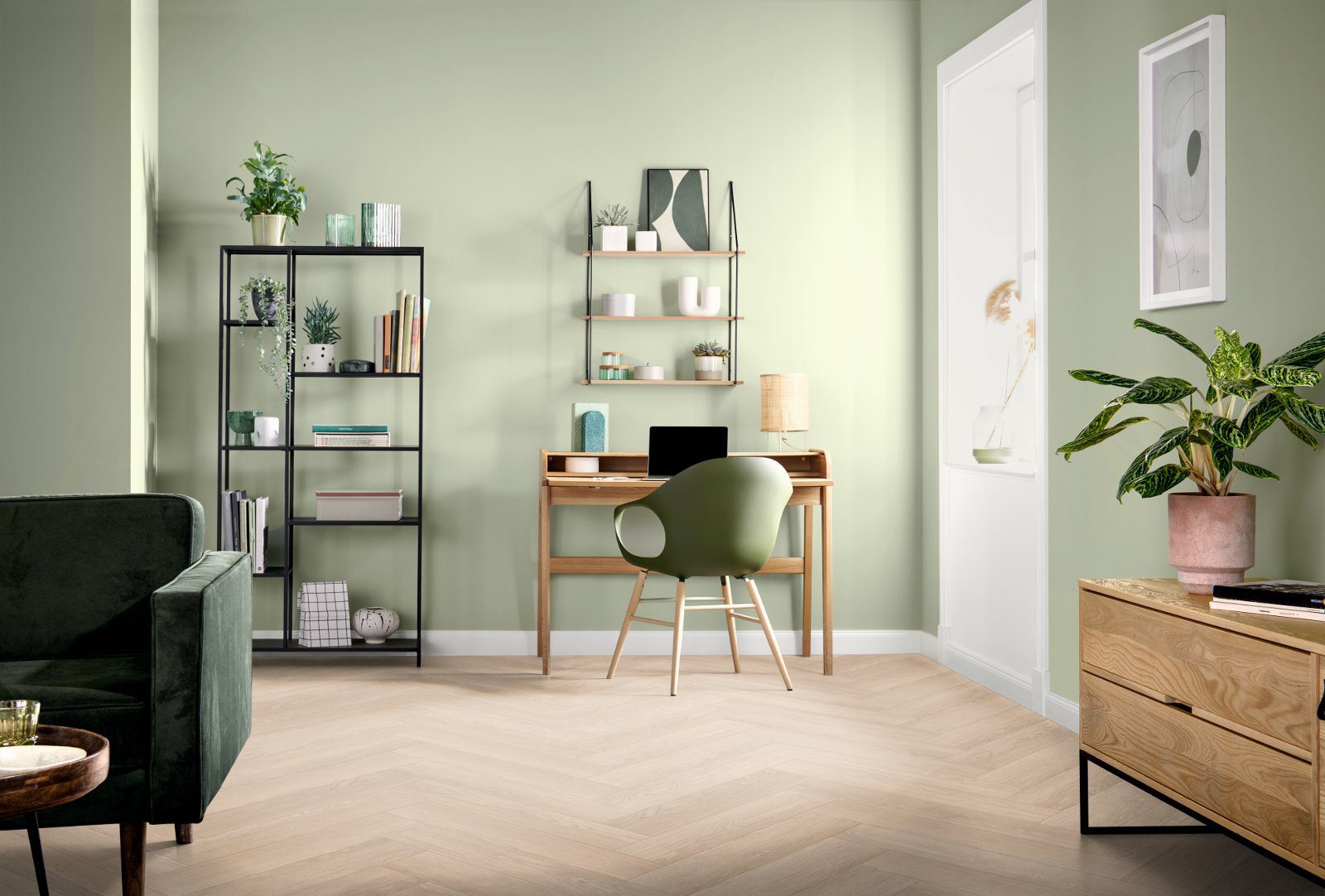 Herringbone laminate Egger Light Baronia Oak, 8 mm – 2