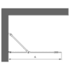 Fixed shower screen Hietakari Forma 301 – view 2 Fixed shower screen Hietakari Forma 301 – 2