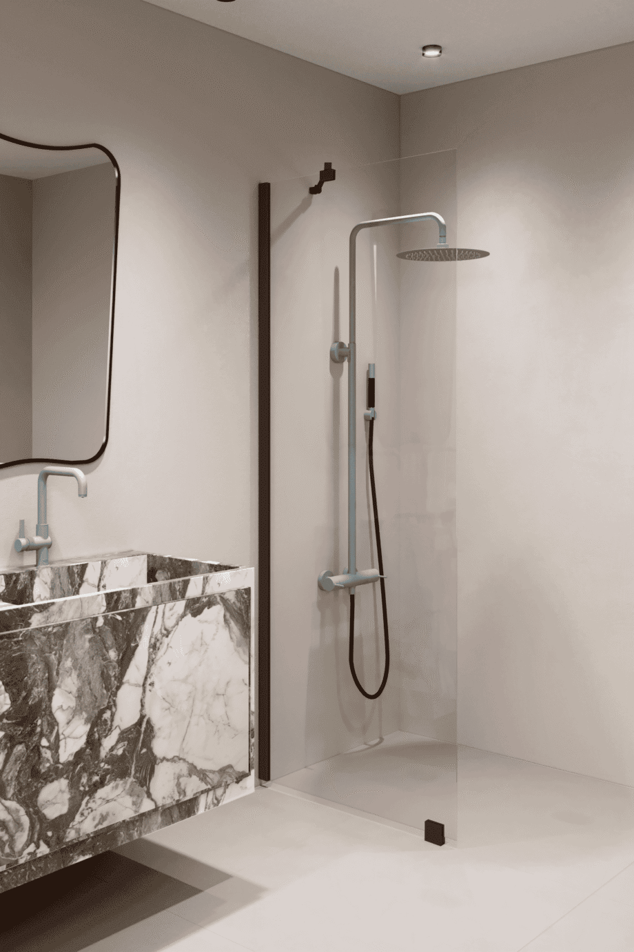 Fixed shower screen Hietakari Forma 301 – view 8 Fixed shower screen Hietakari Forma 301 – 8