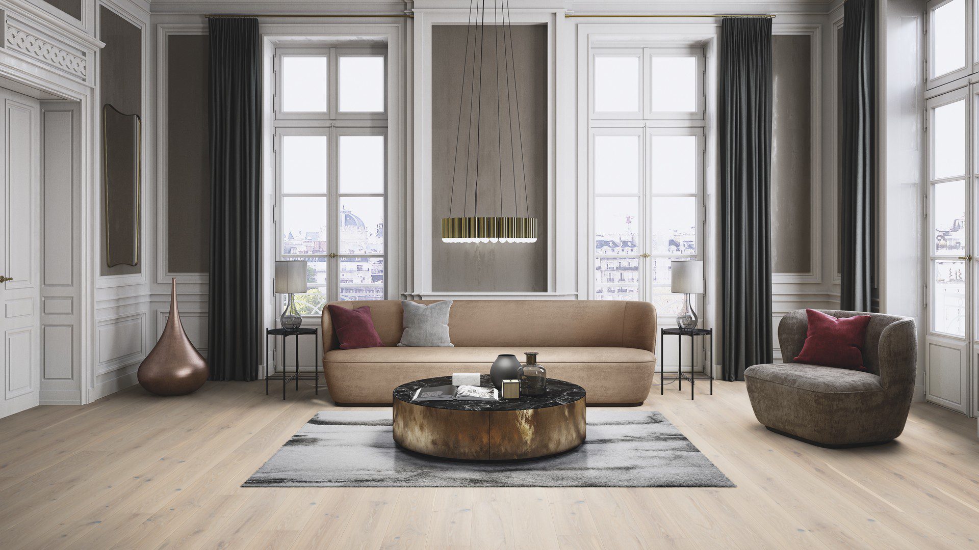 Laudparkett Bauwerk Casapark tamm 46 Farina B-Protect® ultramatt lakk 181mm
