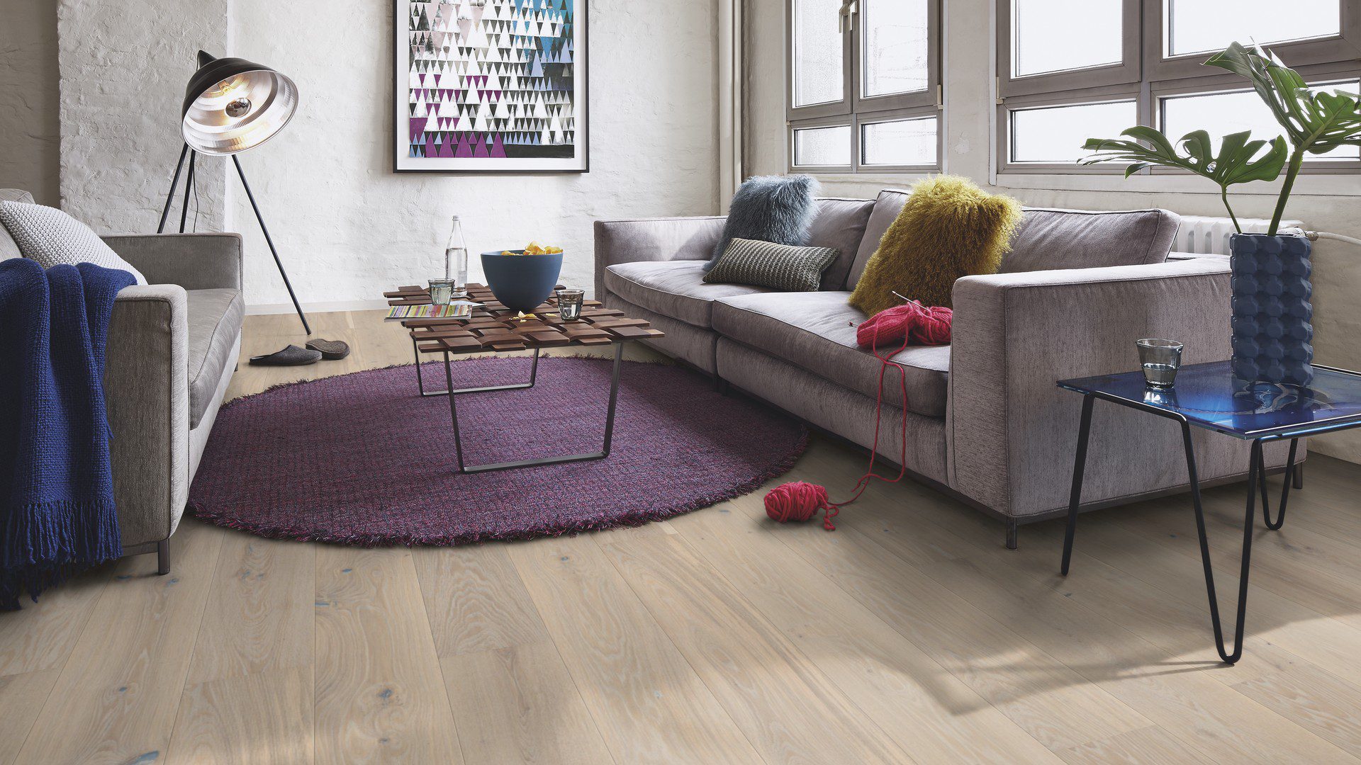 Laudparkett Bauwerk Casapark tamm 46 Farina B-Protect® ultramatt lakk 181mm