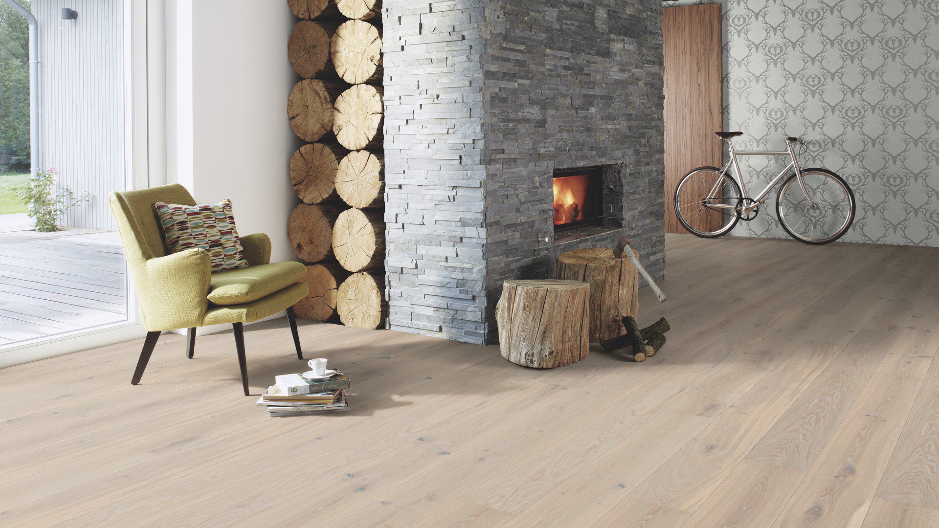 Laudparkett Bauwerk Casapark tamm 46 Farina B-Protect® ultramatt lakk 181mm