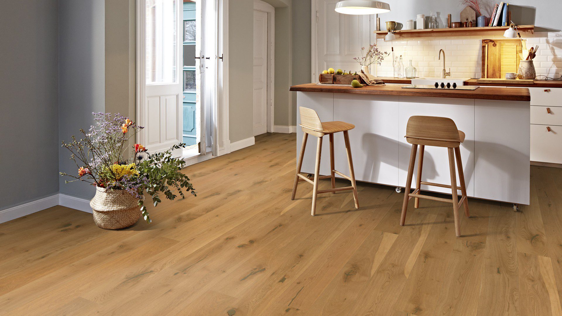 Parquet floor Bauwerk Casapark Oak 56 brushed oil waxed 181mm – 6