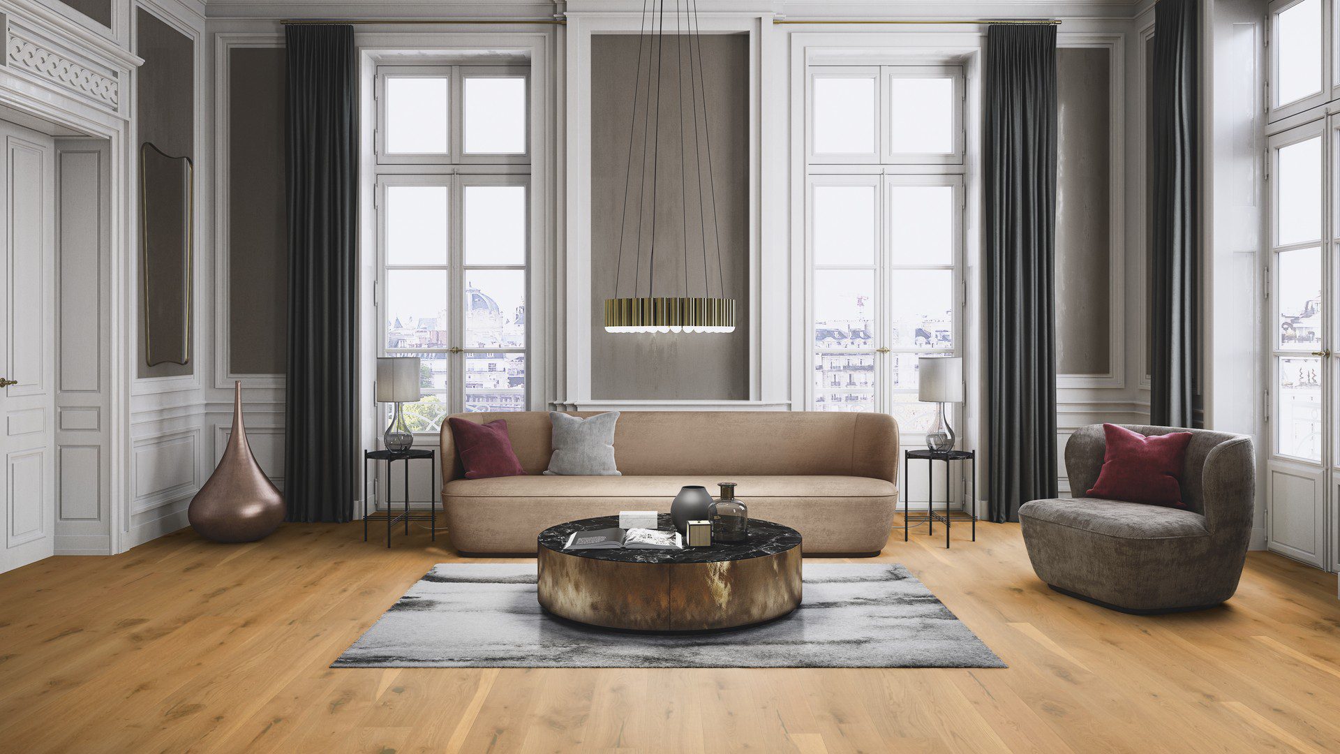 Parquet floor Bauwerk Casapark Oak 56 brushed oil waxed 181mm – 7