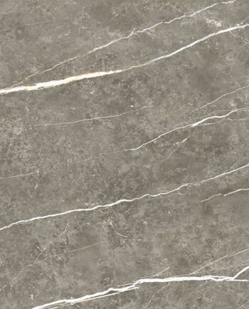 Marble-effect polished porcelain floor tile Tau Elite Graphite Pol, 60x120 cm, 10.5 mm, graphite grey, rectified