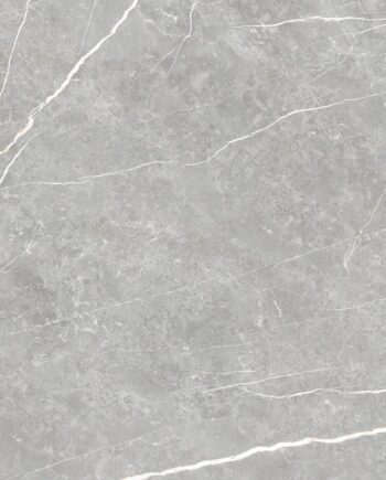 Marble-effect polished porcelain floor tile Tau Elite Gray Pol, 90x90 cm, grey, rectified