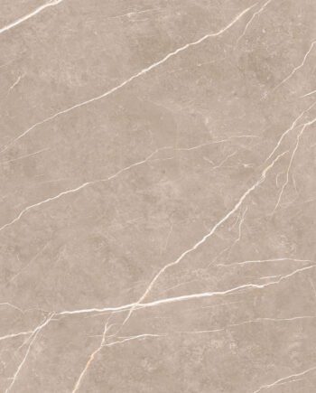 Marble-effect polished porcelain floor tile Tau Elite Greige Pol, 120x120 cm, 9 mm, greige, rectified