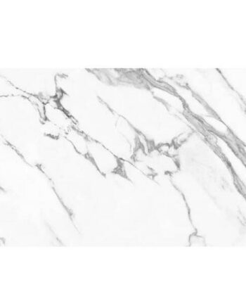 Marble-effect satin porcelain floor tile Atlantis White, 60x120 cm, 8 mm, white