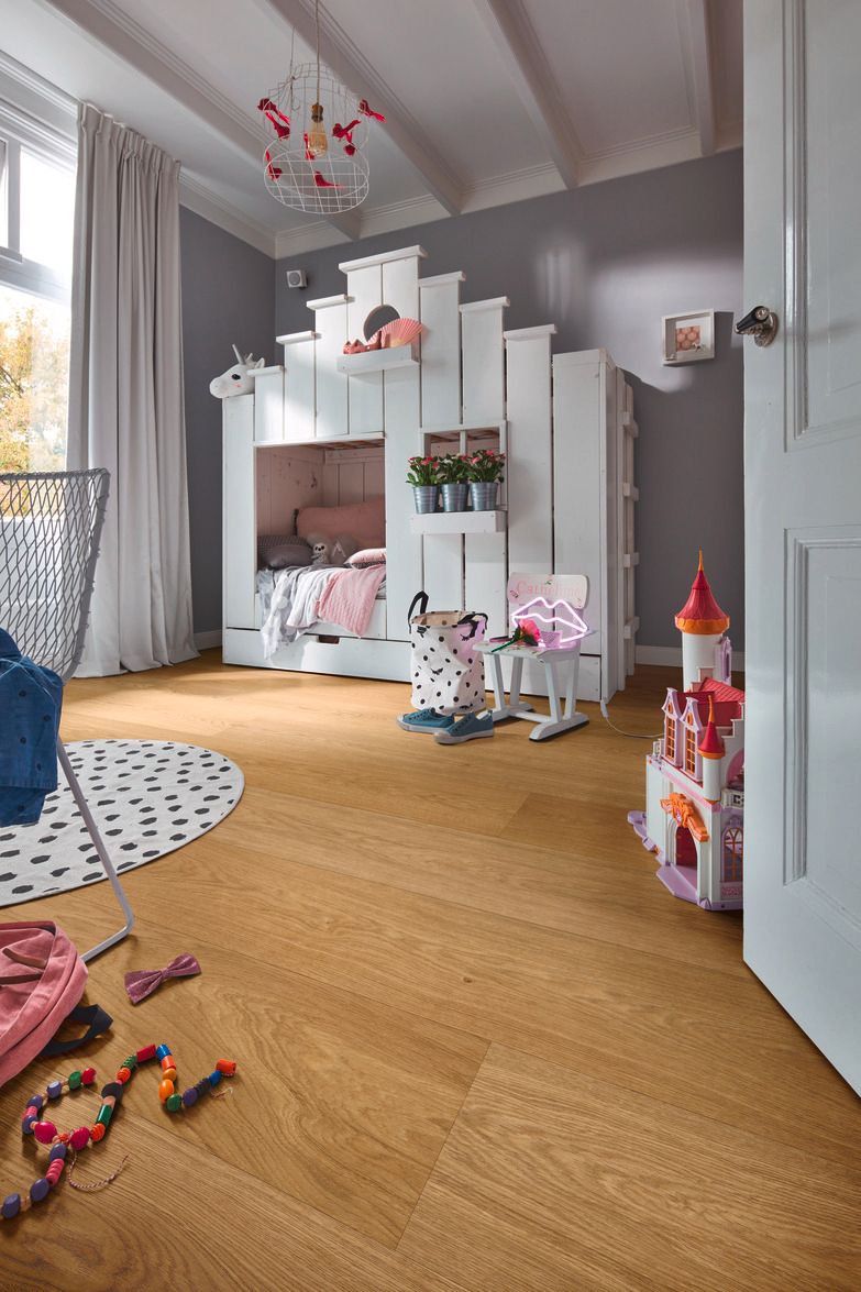 Oak parquet Meister, Lindura HD 400, Natural oak 08913, 1-strip, 2200 x 205 mm, brushed, ultra matt lacquered