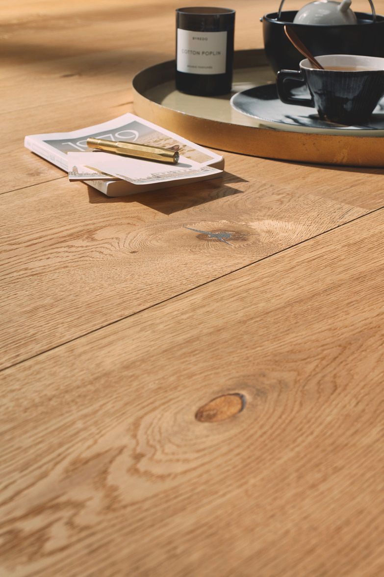 Oak parquet Meister, Lindura HD 400, Authentic oak 08915, 1-strip, 2200 x 205 mm, brushed, ultra matt lacquered