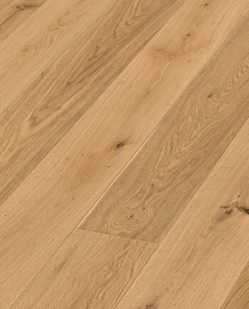 Oak parquet Meister, Longlife PD 400, Authentic pure oak 09004, 1-strip, 2200 x 180 mm, brushed, ultra matt lacquered