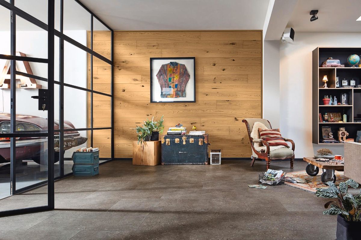 Oak parquet Meister, Longlife PD 400, Authentic oak 09024, 1-strip, 2200 x 180 mm, brushed, naturally oiled