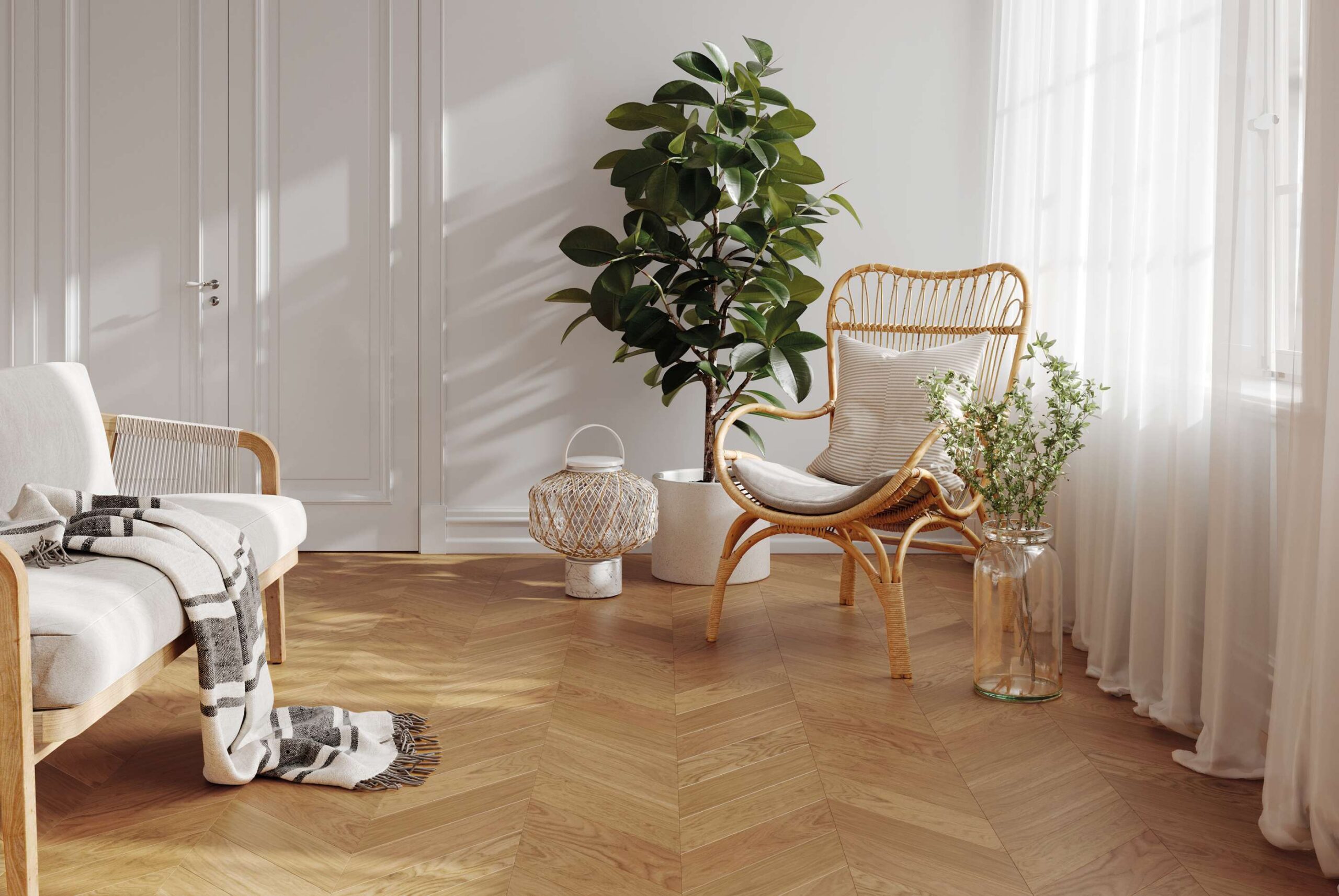 Oak Chevron Parquet Esta AB extra matt lacquered – 3