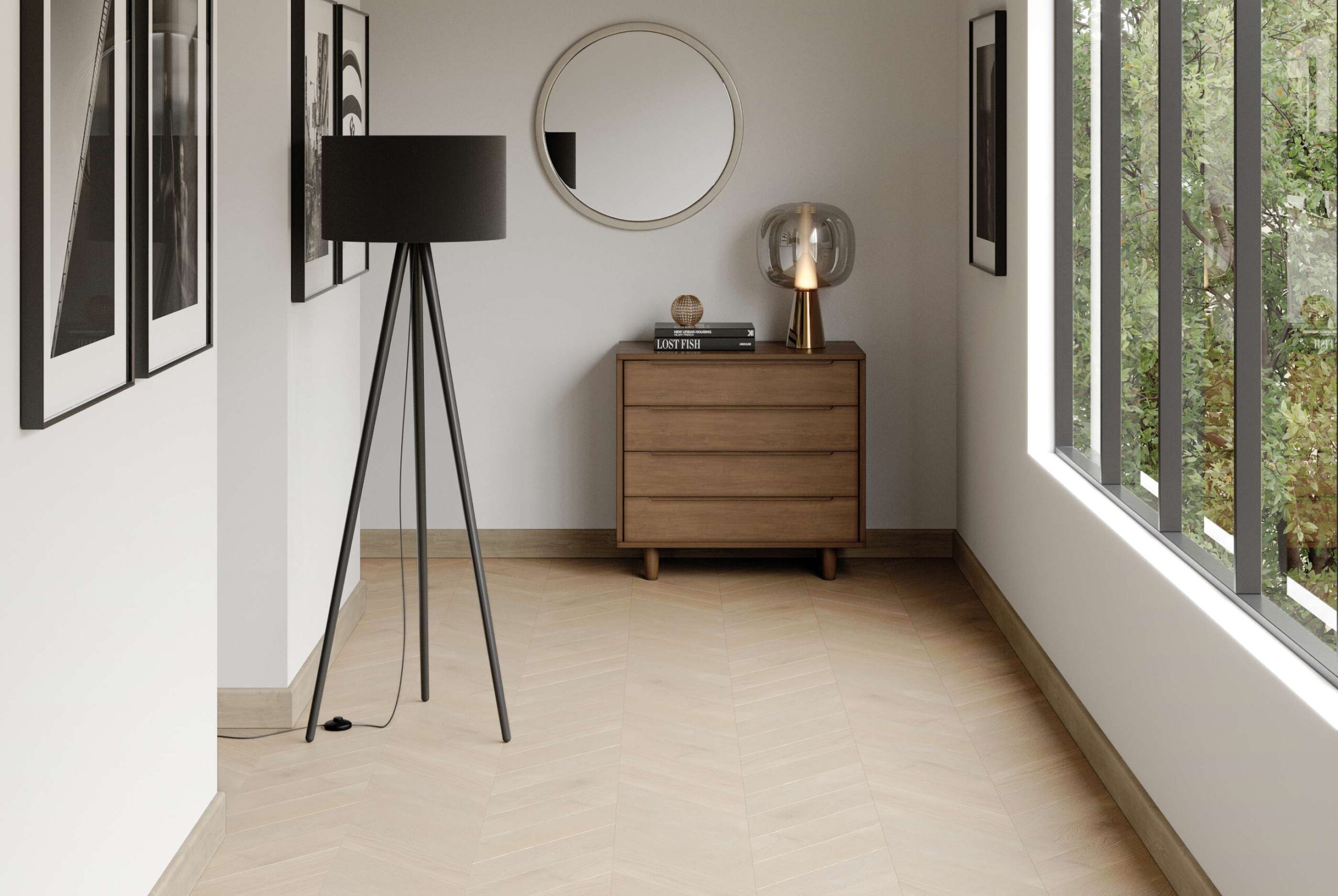 Oak Chevron Parquet Esta AB Latte extra matt lacquered – 3