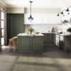 Oak Chevron Parquet Esta Nordic S Lava Grey extra matt lacquered – close-up Oak Chevron Parquet Esta Nordic S Lava Grey extra matt lacquered – 3