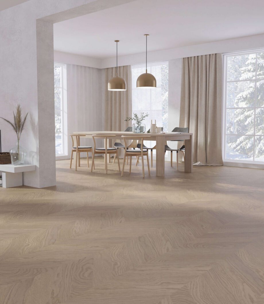 Oak Chevron Parquet Esta Nova Eco Elite Dazy extra matt lacquered – close-up Oak Chevron Parquet Esta Nova Eco Elite Dazy extra matt lacquered – 2