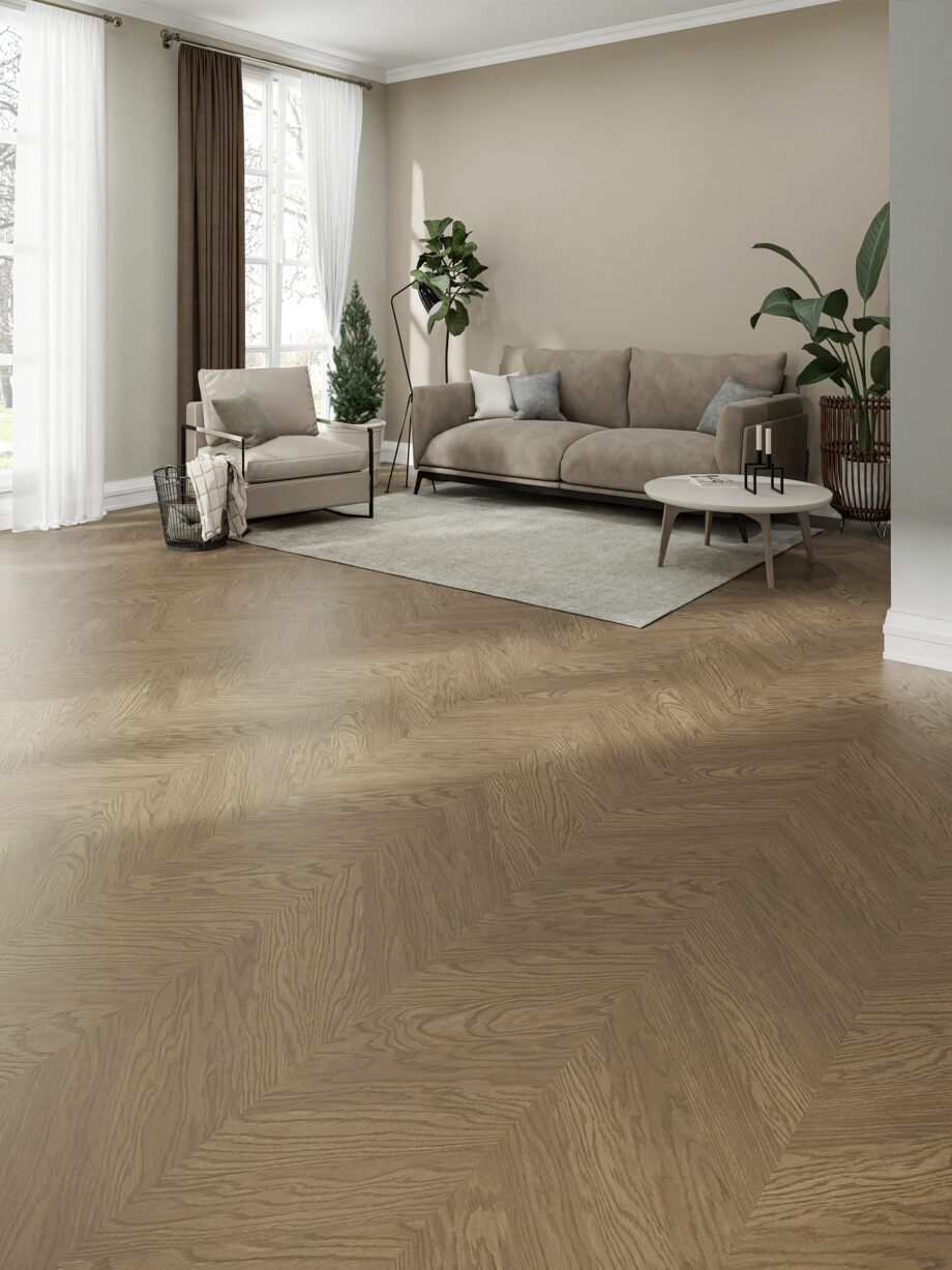 Oak Chevron Parquet Esta Nova Eco Elite Havana extra matt lacquered – close-up Oak Chevron Parquet Esta Nova Eco Elite Havana extra matt lacquered – 3