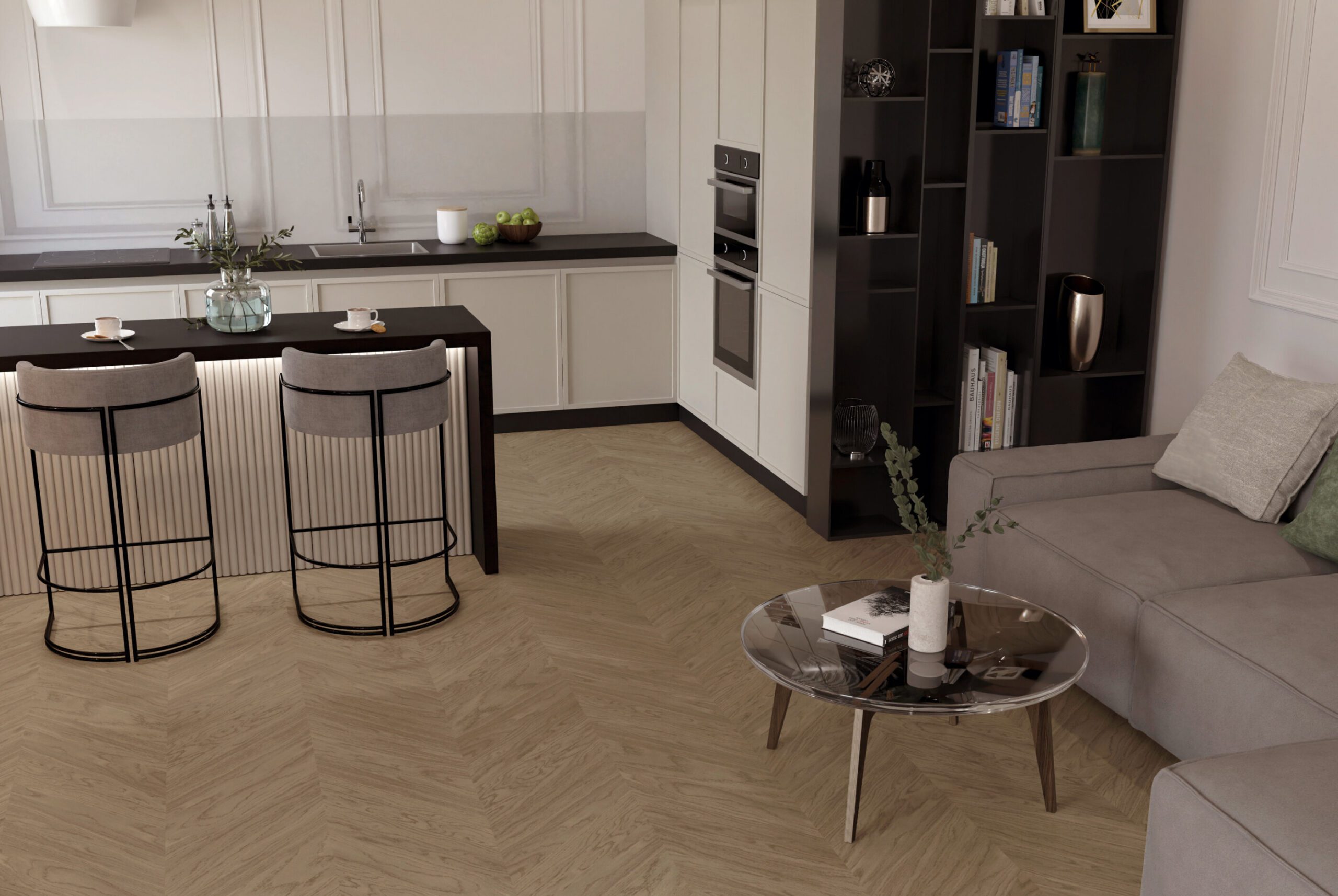 Oak Chevron Parquet Esta Nova Eco Elite Sandstone extra matt lacquered – 3