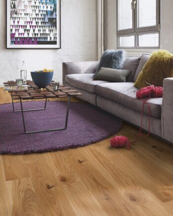Oak flooring Bauwerk Casapark Budget Cut oak 45 brushed matt lacquered 139mm