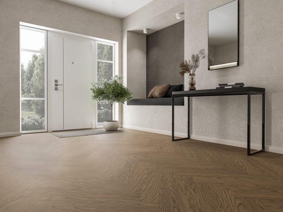 Oak Herringbone Parquet Esta Nova Eco Elite Havana extra matt lacquered – close-up Oak Herringbone Parquet Esta Nova Eco Elite Havana extra matt lacquered – 3