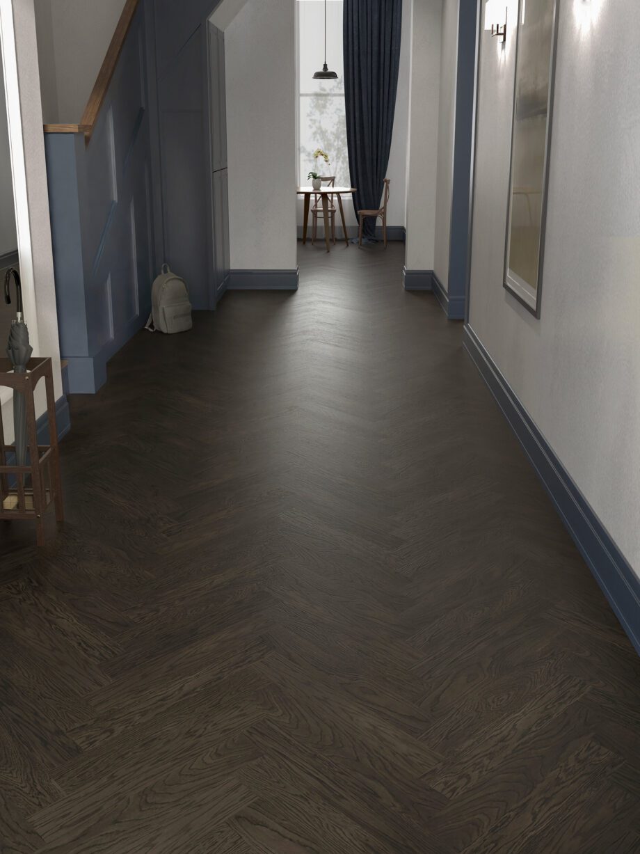 Oak Herringbone Parquet Esta Nova Eco Elite Lava Grey UV oiled – close-up Oak Herringbone Parquet Esta Nova Eco Elite Lava Grey UV oiled – 3
