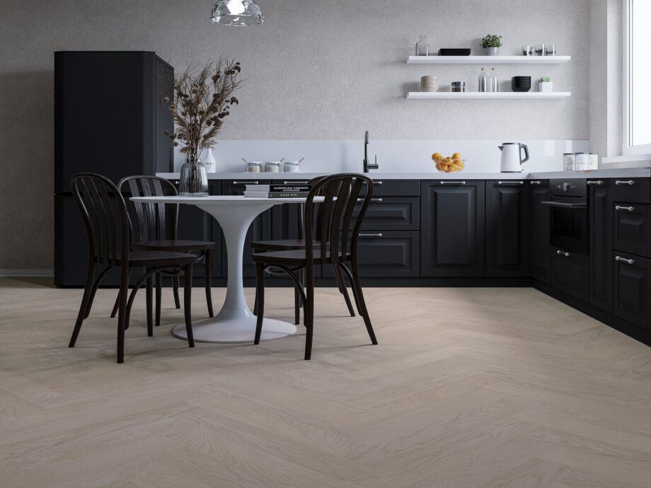 Oak Herringbone Parquet Esta Nova Eco Elite Pearl extra matt lacquered – close-up Oak Herringbone Parquet Esta Nova Eco Elite Pearl extra matt lacquered – 3
