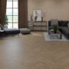 Oak Herringbone Parquet Esta Nova Eco Elite Sandstone extra matt lacquered – close-up Oak Herringbone Parquet Esta Nova Eco Elite Sandstone extra matt lacquered – 2