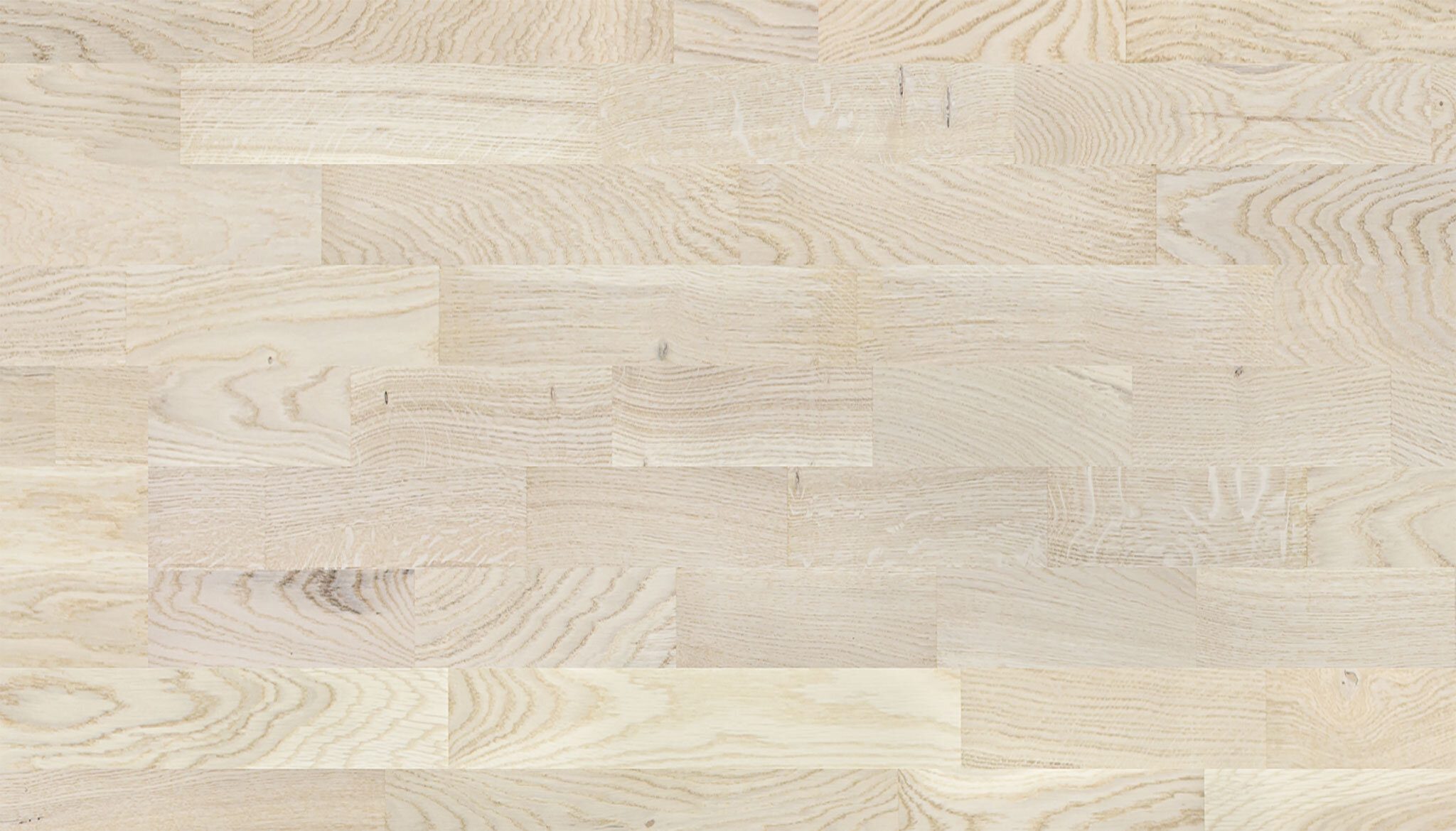 Oak Parquet Flooring 3-Strip Esta Promo White extra matt lacquered – 2