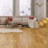 Oak Parquet Flooring 3-Strip Esta Village matt lacquered – in an interior Oak Parquet Flooring 3-Strip Esta Village matt lacquered – 3