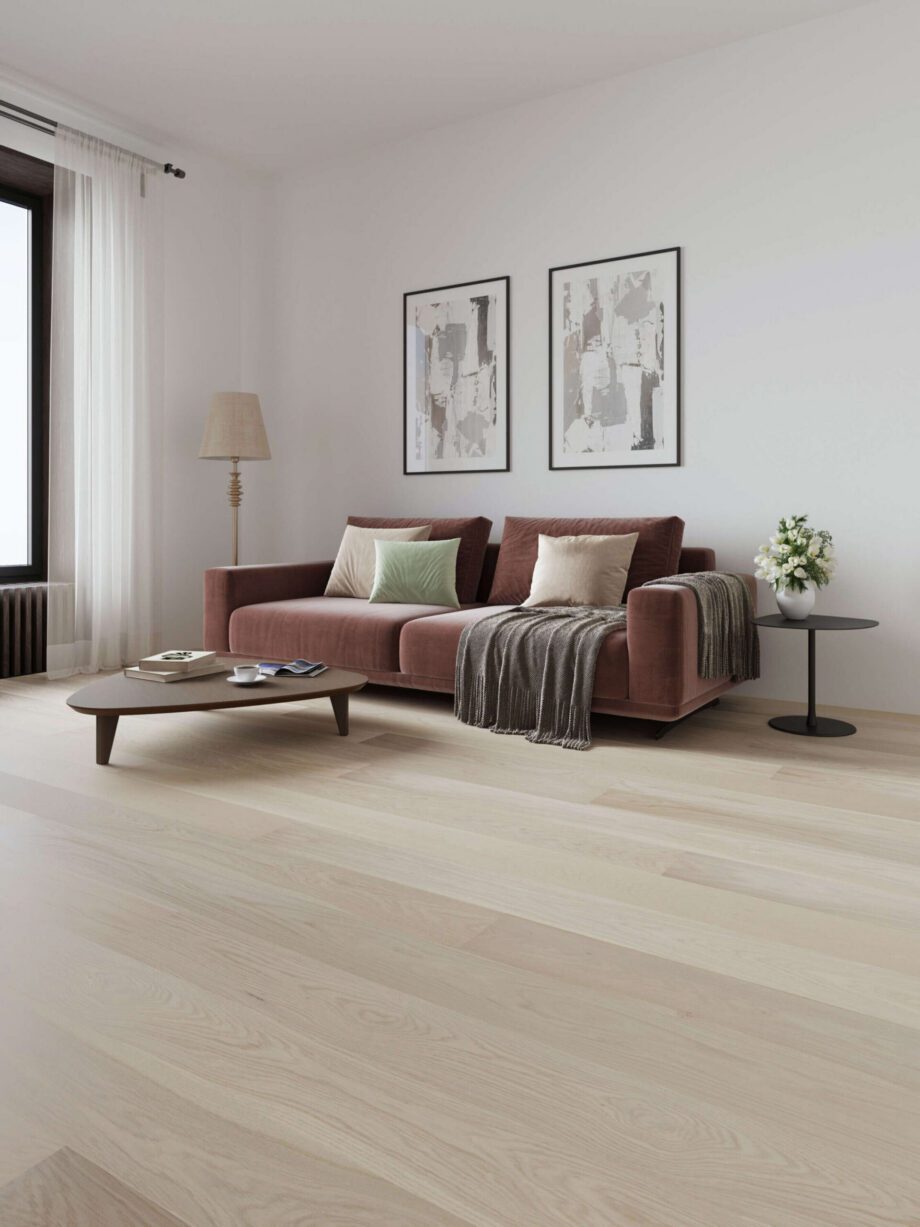 Oak Parquet Flooring Esta Nordic S Pearl extra matt lacquered – close-up Oak Parquet Flooring Esta Nordic S Pearl extra matt lacquered – 3