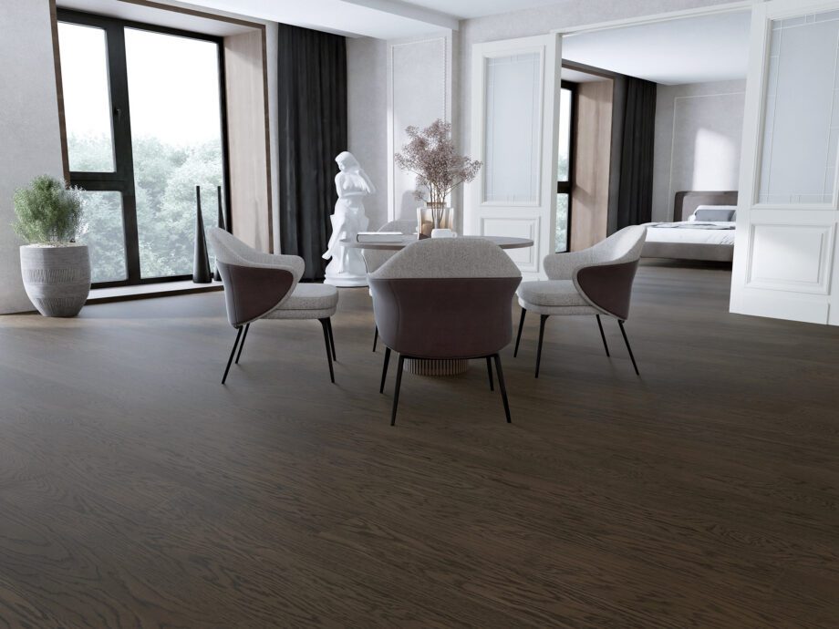 Oak Parquet Flooring Esta Nova Eco Elite Lava Grey UV oiled – close-up Oak Parquet Flooring Esta Nova Eco Elite Lava Grey UV oiled – 3
