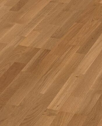 Oak parquet Meister, Longlife PC 200, Oak lively lightly smoked look 09039, 3-strip, 2400 x 200 mm, brushed, ultra matt lacquered