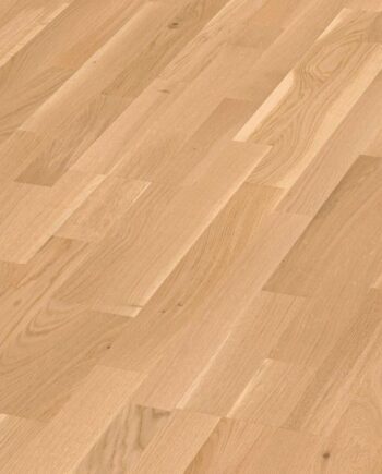 Oak parquet Meister, Longlife PC 200, Pure oak lively 09036, 3-strip, 2400 x 200 mm, brushed, ultra matt lacquered
