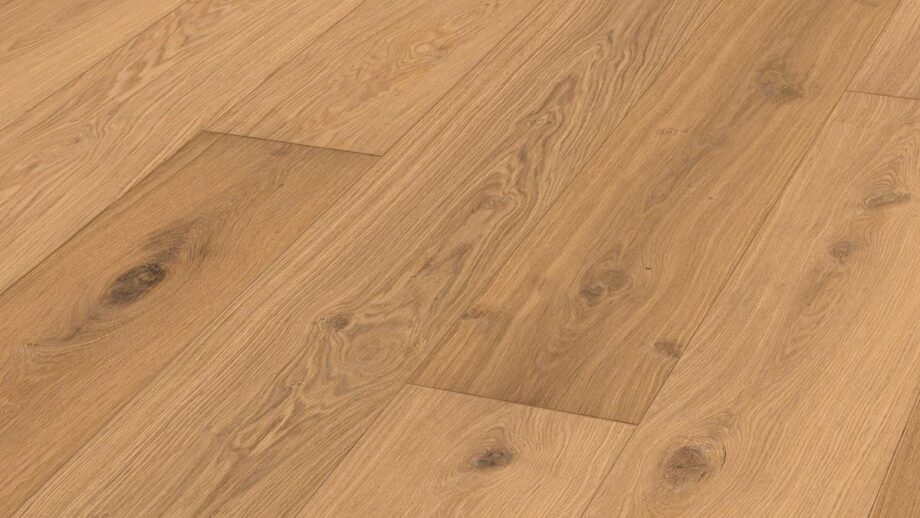 Oak parquet Meister, Longlife PD 450, Authentic pure oak 09004, 1-strip, 2400 x 255 mm, brushed, ultra matt lacquered Oak parquet Meister, Longlife PD 450, Authentic pure oak 09004, 1-strip, 2400 x 255 mm, brushed, ultra matt lacquered