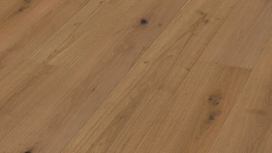 Oak parquet Meister, Longlife PD 450, Greige oak lively 09049, 1-strip, 2400 x 255 mm, brushed, ultra matt lacquered Oak parquet Meister, Longlife PD 450, Greige oak lively 09049, 1-strip, 2400 x 255 mm, brushed, ultra matt lacquered