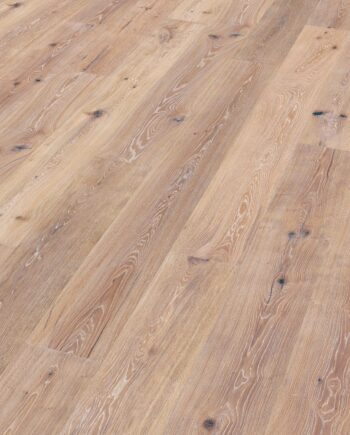 Oak parquet Thede & Witte Boston XL, Whitewash, white oiled, 1-strip, 2200 x 260 x 15 mm