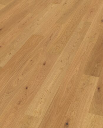 Oak parquet Thede & Witte Euro, slightly knotty, brushed, oiled, 1-strip, 2230 x 194 x 14 mm