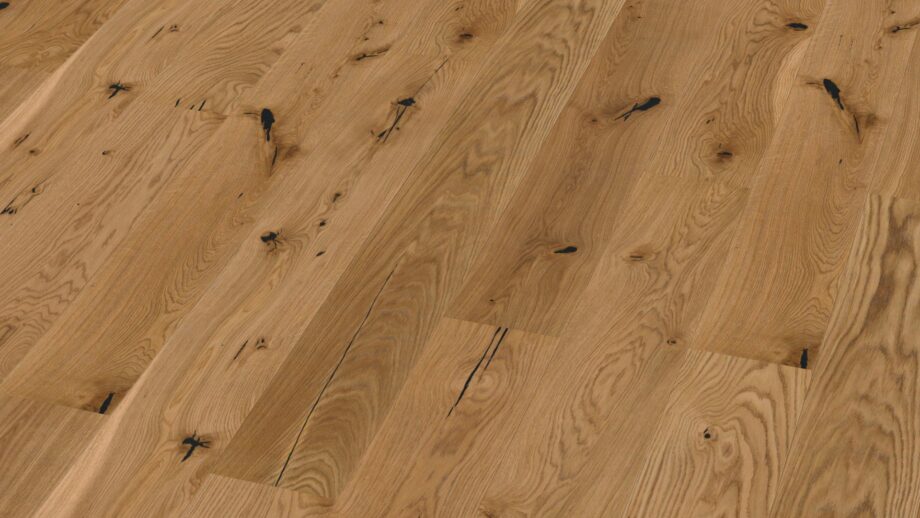 Engineered wood flooring Bauwerk Casapark Handcrafted Oak 56 deep brushed oil waxed 181mm – 7