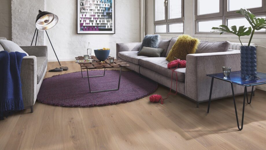 Parquet floor Bauwerk Casapark Oak 35 Crema B-Protect® ultra matt lacquered 181mm – view 5 Parquet floor Bauwerk Casapark Oak 35 Crema B-Protect® ultra matt lacquered 181mm – 5