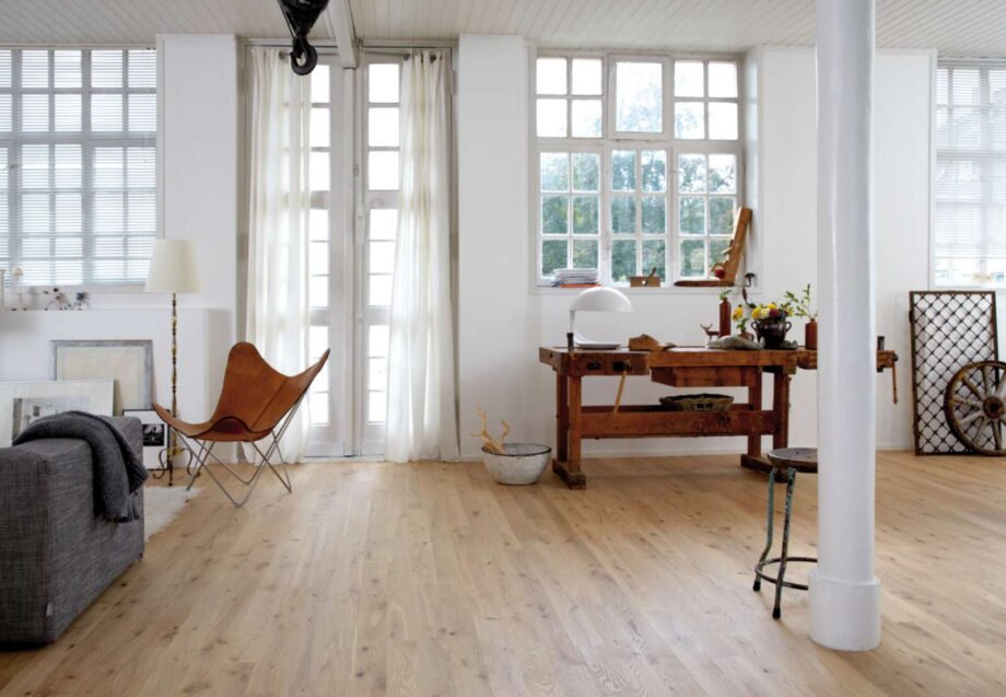 Wooden Flooring Bauwerk Cleverpark 1250 Oak Avorio 34 oiled brushed – view 2 Wooden Flooring Bauwerk Cleverpark 1250 Oak Avorio 34 oiled brushed – 2