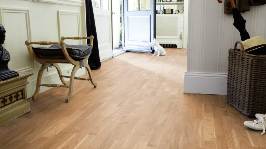 Parquet Tarkett, Grace, Oak Nature TreS, 3-strip, brushed, Proteco ExtraMatt matt lacquer – view 4 Parquet Tarkett, Grace, Oak Nature TreS, 3-strip, brushed, Proteco ExtraMatt matt lacquer – 4