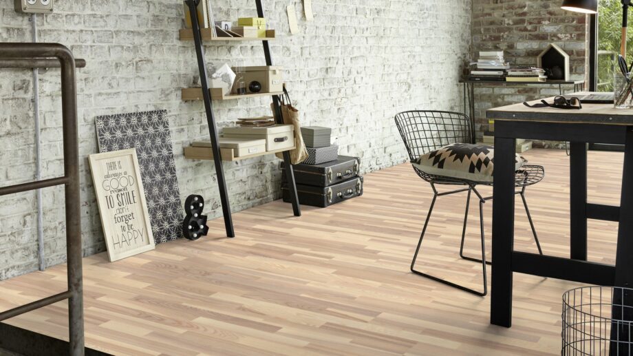 Parquet Tarkett, Shade, Ash Melange TreS, 3-strip, stained, Proteco Natura mat lacquer – 5