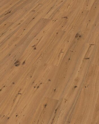 Parquet floor Oak Rustical 1-strip 2 sides beveled brushed mat lacquer