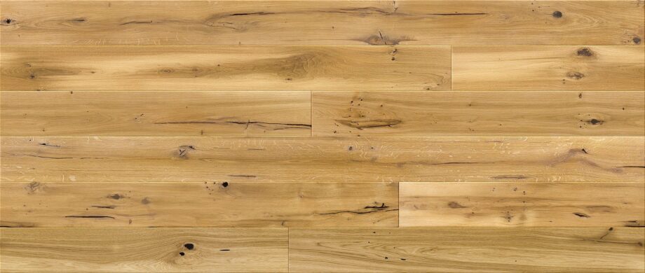 Parquet Oak, Medio Madeira, 1-strip, beveled, brushed, matt lacquer