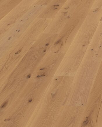 Parquet Trinity Oak Rustical 1-strip beveled brushed raw oiled 305mm