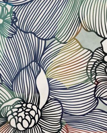 Patterned decorative porcelain tile ABK Wide&Style Sixties Light, 120x240 cm (4 x 60x120 cm), 8.5 mm, matt