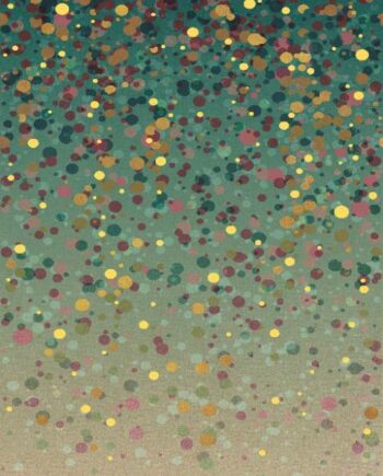 Patterned large porcelain decor slab ABK Wide&Style Confetti Green B, 160x320 cm, 6 mm, matt