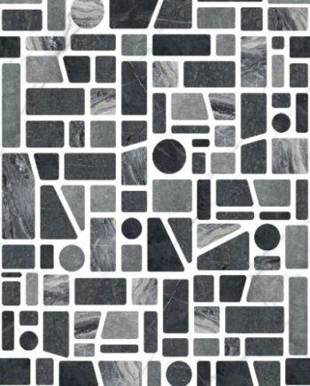 Patterned large porcelain decor slab ABK Wide&Style Incertum Dark, 120x280 cm, 6 mm, matt