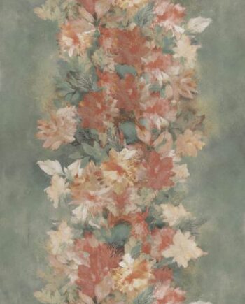 Patterned large porcelain decor slab ABK Wide&Style Peonies, 120x280 cm, 6 mm, matt