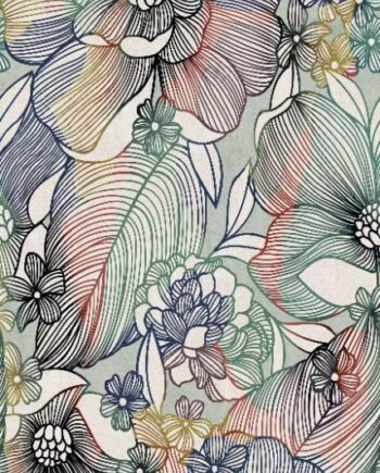 Patterned large porcelain decor slab ABK Wide&Style Sixties Light, 120x280 cm, 6 mm, matt